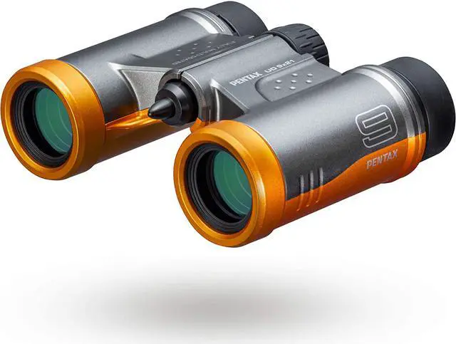 Main image of PENTAX Binoculars UD 9x21 Gray and Orange Lightweight Body