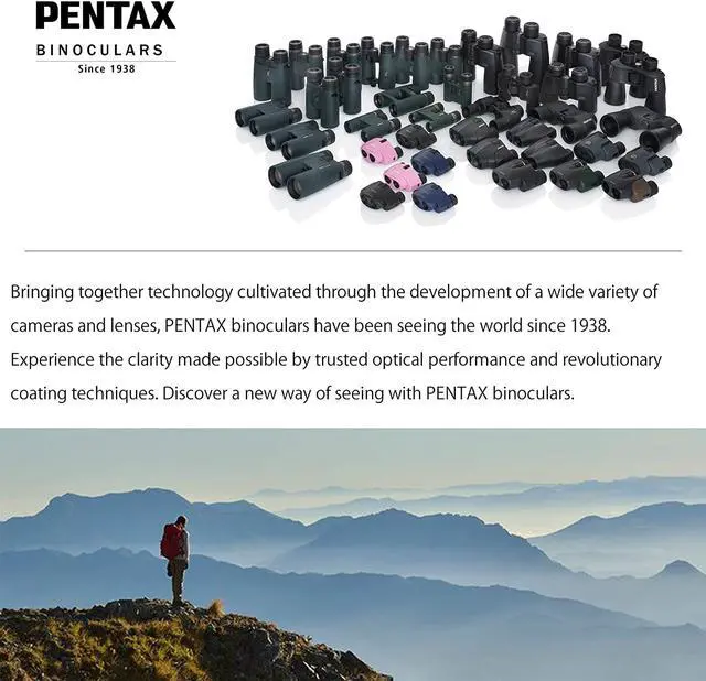 Alt view image 4 of 13 - PENTAX Binoculars UD 9x21 Gray and Orange Lightweight Body