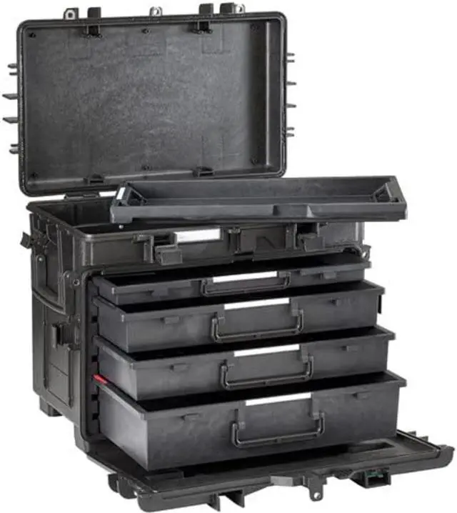 Main image of Explorer Cases 5140BKT02 Waterproof Stackable 4-Drawer Trolley Tool Case