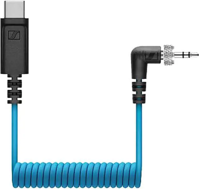 Main image of Sennheiser CL 35 USB-C Locking 3.5mm TRS to USB Type-C Coiled Cable #509262