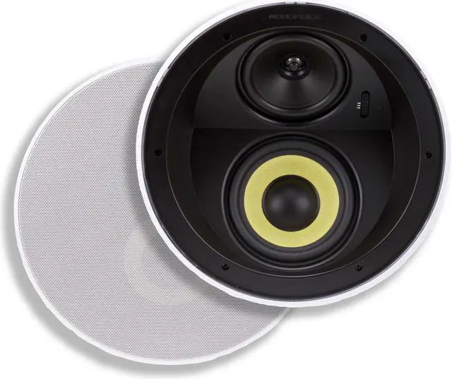 Main image of Monoprice 160W 6.5" Dual Woofer Micro Flange In-Ceiling Speaker White 107605