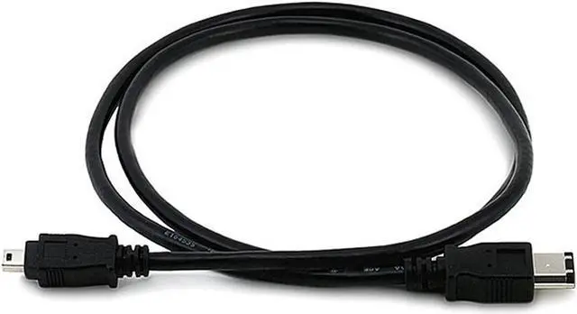 Main image of IEEE-1394 FireWire& i.LINK DV Cable 6P-4P M/M -  3ft (BLACK)