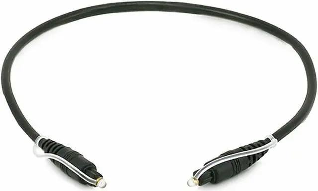 Main image of Monoprice Digital Optical Audio Cable - 1.5 Feet - Black | S/PDIF (Toslink) 5.0-Meters Outside Diameter | Gold Plated Ferrule, Molded Strain Relief