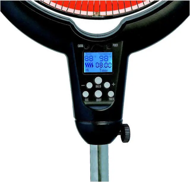 Alt view image 3 of 15 - Optimus H-4501 14" Oscillating Pedestal Digital Dish Heater, with Remote