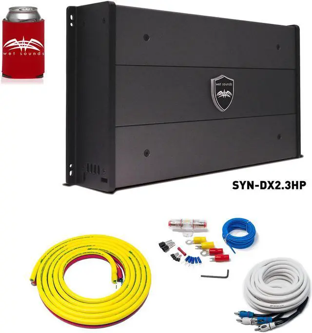 Main image of Wet Sounds SYN-DX-2.3HP SYN-DX Series Marine Amplifier & Stinger 3-Meter 4-Gauge Amplifier Wiring Kit w/ RCAs