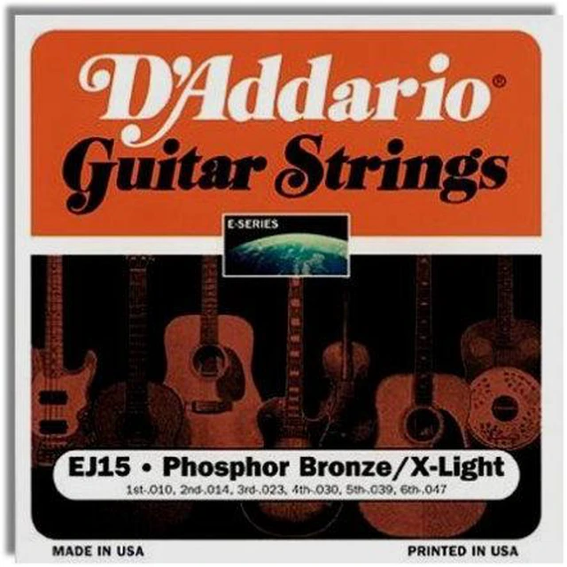 Alt view image 4 of 17 - D'Addario EJ15 Phos/Bronze Extra Lt Ac Guitar Strings