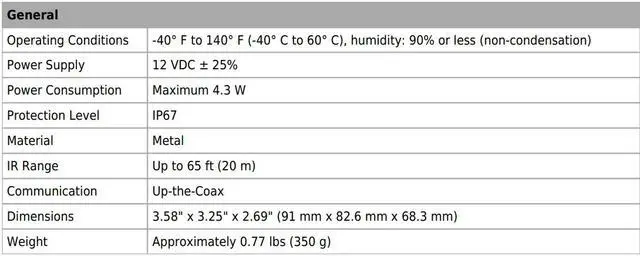 Alt view image 4 of 5 - Eyemax Magic series TIU G5022 5MP Outdoor IR Turret Camera, IP67, Metal Body 2.8mm 12V DC