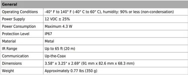 Alt view image 4 of 5 - Eyemax Magic series TIU G5022 5MP Outdoor IR Turret Camera, IP67, Metal Body 3.6mm 12V DC