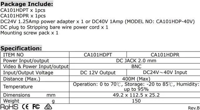 Alt view image 4 of 6 - HD-TVI, AHD, HDCVI Video and Power over one Long Range Coaxial Converter