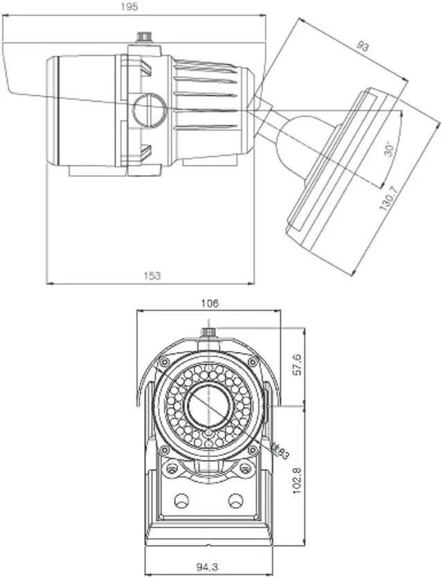 Alt view image 2 of 4 - CNB BE3815NVR CNB Weatherproof Day/Night IR Bullet Camera 550TV Lines Varifocal Lens Dual Power