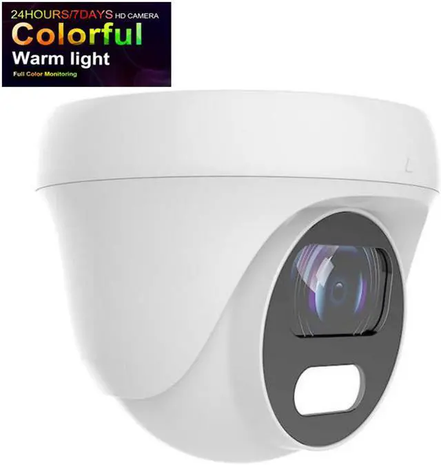 Main image of Full Color Night View Turret Dome HD TVI camera 2.8mm Fixed Lens 1080P to 5MP Changeable