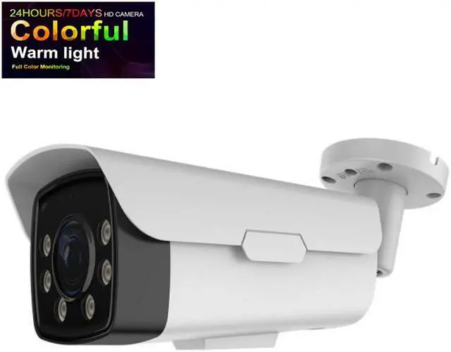 Main image of Full Color Night Vision View Long Range Bullet HD TVI 4 In One CCTV Camera 6mm zoom Fixed Lens 1080P to 5MP Changeable Lights upto 196FT 12V DC