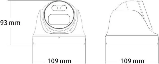 Alt view image 4 of 7 - Full Color Night View Turret Dome HD TVI camera 2.8mm Fixed Lens 1080P to 5MP Changeable