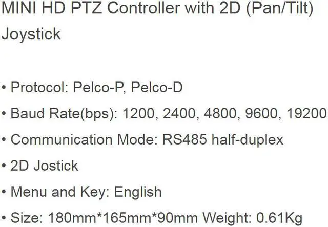 Alt view image 2 of 2 - CCTV Mini Pelco Protocol 2D Joystick cctv ptz controller keboard