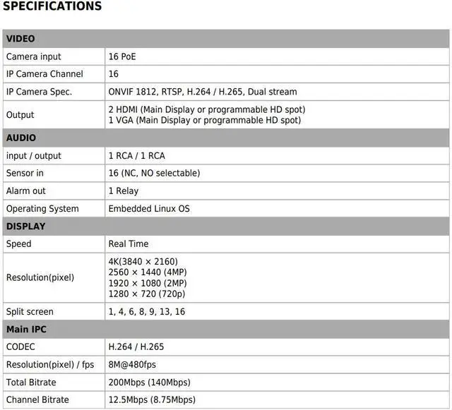 Alt view image 4 of 7 - Eyemax Magic IL-5 Series network video recorder cctv nvr system with 16ch PoE Inputs NVST-IL5216E