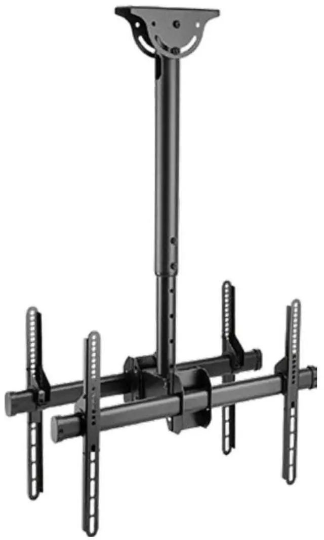Main image of Telpix Premium Ceiling TV Mount, Dual Screen Back to Back, 37-70 Inch, Steel Matte Black, 99 lbs Capacity (22.0-35.8) Extendable