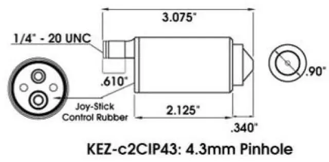 Alt view image 3 of 4 - KT&C KEZ-C2CIP4 OMNI EZ HD-TVI Camera, 1080p Miniature 4.3mm Pinhole Mini Camera