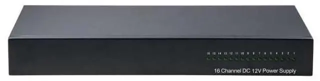 Main image of 16CH 25 Amps 12V DC 1.5U Rack Mountable CCTV Power Supply Power Box