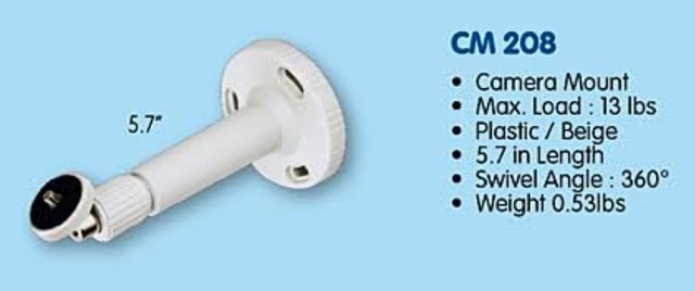 Alt view image 2 of 2 - CCTV CAMERA MOUNT 5.7" LOADS UP TO 13LBS