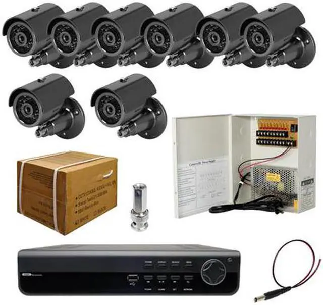 Main image of 8ch DVR Package - H.264 ELITE DVR, 700 TVL Bullet IR Cameras, Power Supply and Cables, 3G phone support ( with 1TB HDD )