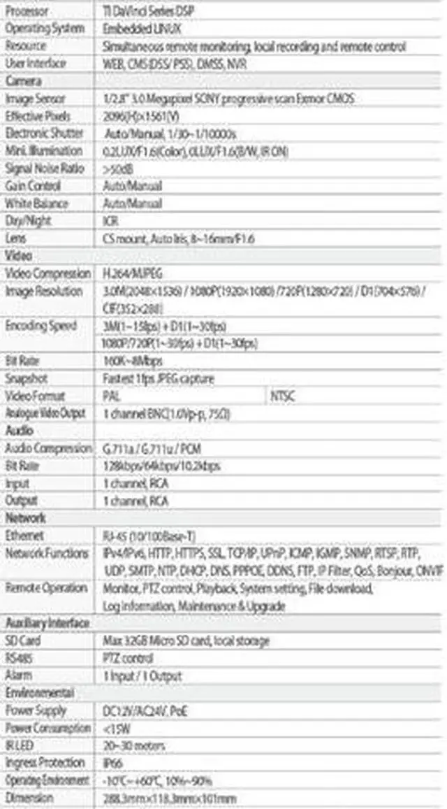 Alt view image 4 of 5 - 3 Mega-Pixel IP IR Outdoor Camera H.264,ICR True Day and Night, PoE, 3G Phone and Micro SD Support