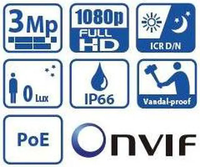Alt view image 2 of 4 - 3 Mega-Pixel IP IR Outdoor Vandal Dome Camera H.264,ICR True Day and Night, PoE, 3G Phone and Micro SD Support