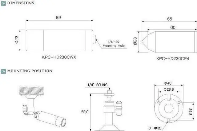 Alt view image 2 of 3 - KTnC KPC-HD230CB Color Bullet Camera 3x Digital Zoom 520 TVL 1 Lux DC 12V RemoteController Available