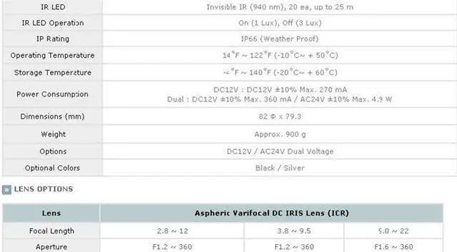 Alt view image 2 of 3 - KTnC KPC-N501NU Bullet IR Camera 700 TVL 20 IR LED SONY EX-VIEW CCD