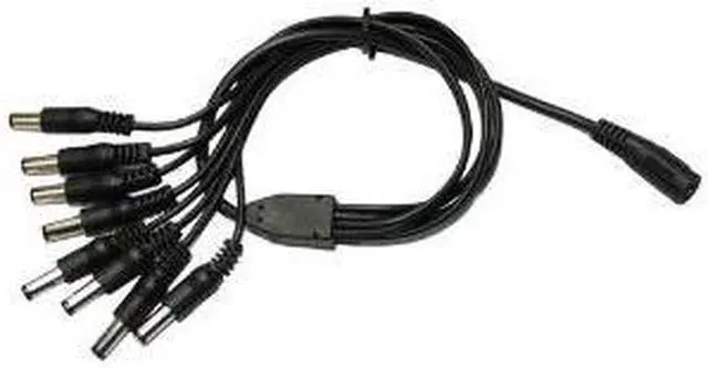 Main image of Power Pigtail cable splitter, Connect 8 plugs to 1 adapter