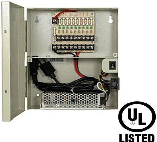 Main image of Power Supply Distribution Box - 12V DC 9 channels 10 Amps Fused UL Listed