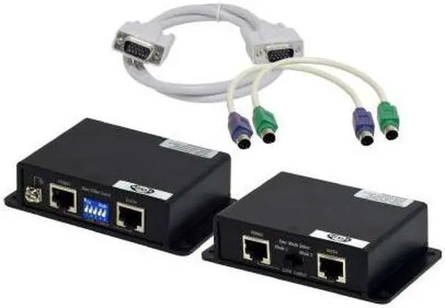 Main image of Cat5 to VGA,Mouse,Keyboard Extender Over 300FT Built-in Amplifiers