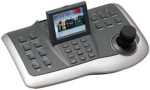 Main image of PTZ (Pan/Tilt/Zoom) Controller with 3 Axis Joy-stick, 2.5" TFT-LCD Screen Pelco-D