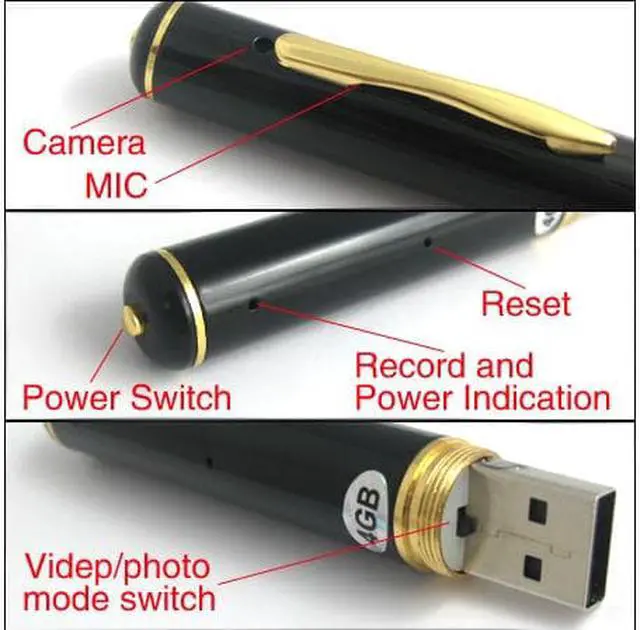 Alt view image 2 of 2 - 4GB MINI SPY PEN CAMERA WITH VIDEO RECORDER USB DVR