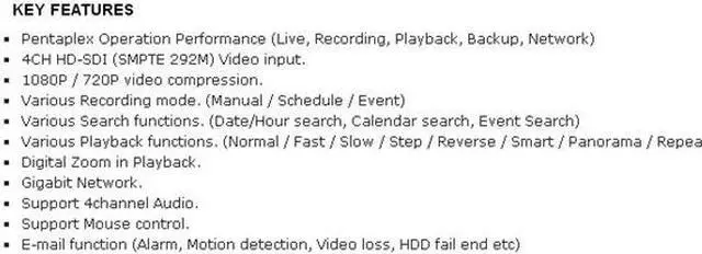 Alt view image 2 of 5 - HD-SDI DVR system, 4ch 720p at 60 FPS or Full 1080p HD record, HDMI output, 2TB HDD