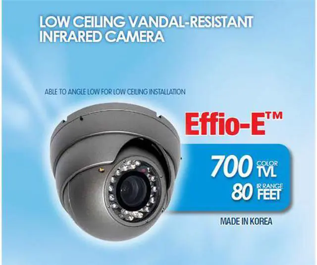 Alt view image 3 of 3 - Eyemax IB-6335MV Outdoor Dome IR Camera Effio DSP EX-VIEW CCD, 700 TVL, 35 SMART IR, Eyeball Type (Gray)