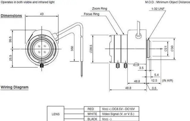 Main image of Computar Ganz High Quality CCTV Camera Lens TG3Z3510AFCS-IR 1/3" 3.5-10.5mm f1.0 Varifocal, Video Auto Iris (CS Mount) Day/Night IR