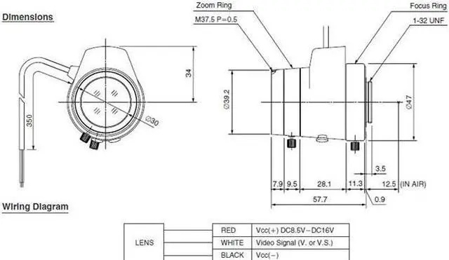 Main image of Computar Ganz High Quality CCTV Camera Lens TG10Z0513AFCS 1/3" 5-50mm f1.3 Varifocal, Video Auto Iris (CS Mount)