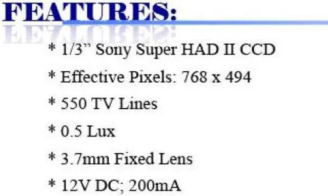 Alt view image 2 of 3 - 600 TV Lines 3.7mm Pinhole Lens UFO Type Hidden Camera ( 12V DC )