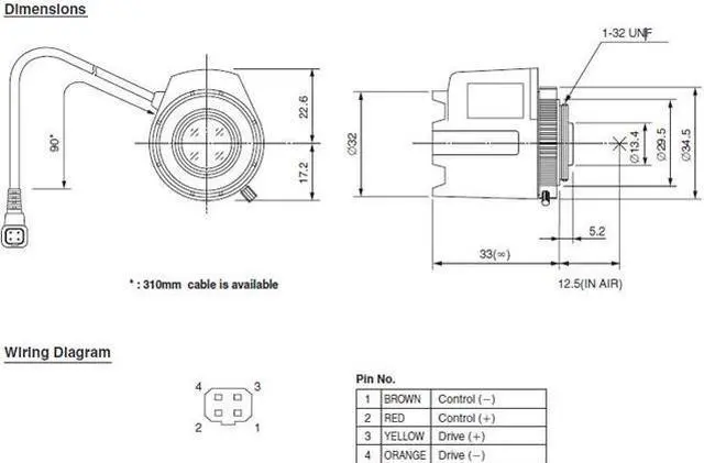 Alt view image 3 of 3 - Computar Ganz High Quality CCTV Camera Lens TG0812FCS-L 1/3" 8mm f1.2 DC Auto Iris w/4-pin mini connector long cable (CS Mount)