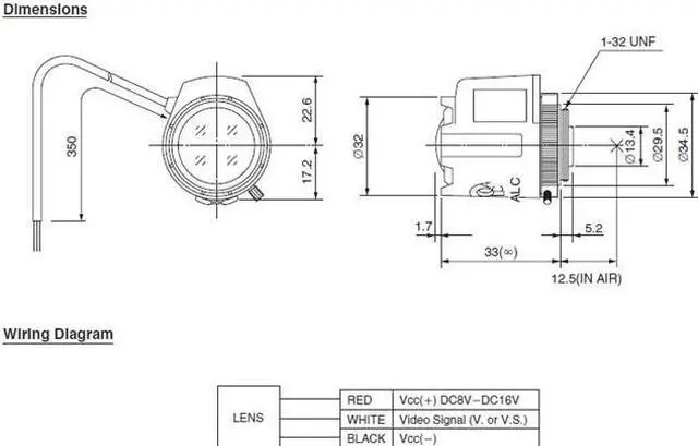 Alt view image 3 of 3 - Computar Ganz High Quality CCTV Camera Lens 
TG2616AFCS 1/3" 2.6mm f1.6 Video Auto Iris (CS Mount)