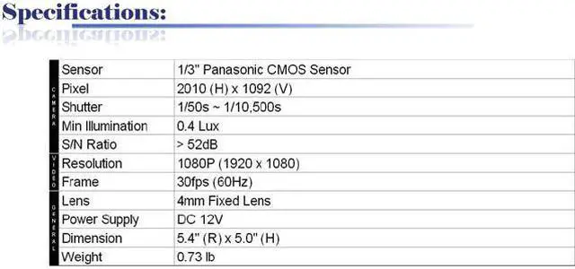 Alt view image 3 of 3 - 2 Mega Pixel 1080P Image Resolution 4mm Fixed Lens HD SDI Dome Camera ( White, 12V DC, Indoor Only )