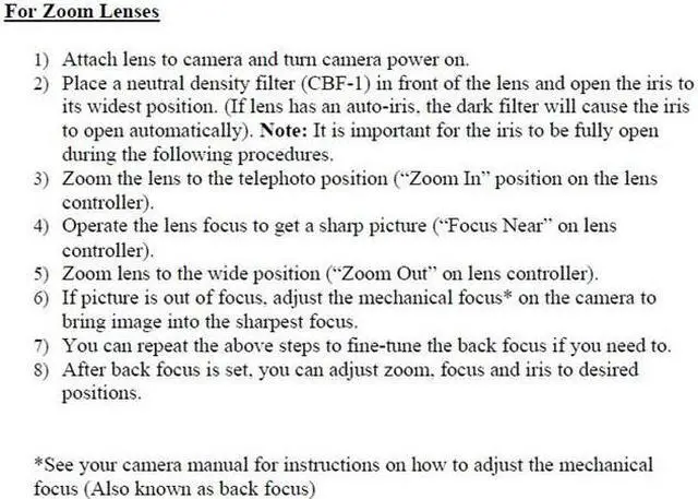 Alt view image 3 of 3 - Computar Ganz High Quality CCTV Camera Lens filter 
CBF-1 Camera Back Focusing Neutral Density Filter w/case