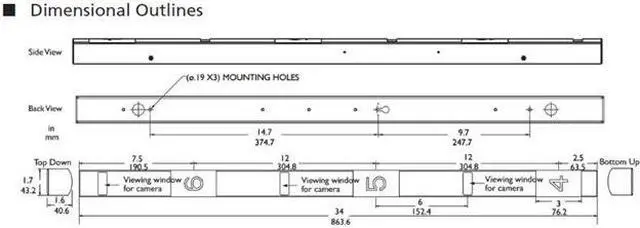 Alt view image 2 of 3 - Computar Ganz High Quality CCTV Height Strip Camera HSW-H30