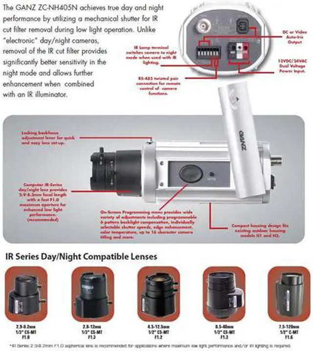 Alt view image 2 of 4 - Computar Ganz High Quality CCTV Dome Camera GX5 ZC-D5025NXA 

700 TVL Digital WDR, Digital Day/Night Dome w/2.3-5mm Auto Iris Varifocal