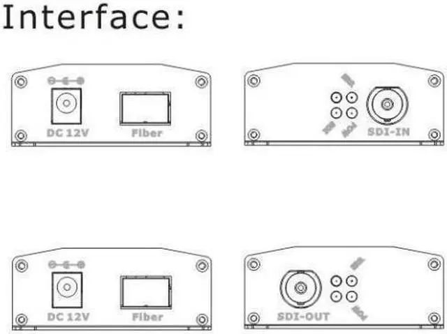 Alt view image 3 of 4 - 1CH HD-SDI to Fiber Converter Transmitter and Receiver