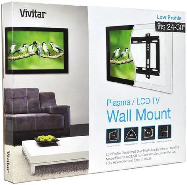 Alt view image 2 of 3 - 24"- 30" Vivitar LWM-32 LCD Monitor/TV Wall Mount Bracket (Black)
