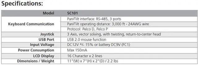 Alt view image 3 of 3 - Computar Ganz High Quality CCTV SC101 3 Axis Joystick PTZ Controller