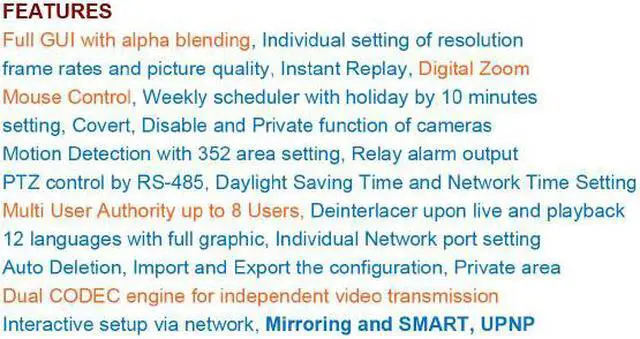 Alt view image 2 of 2 - 8CH H.264 High Performance DVR( Bareborn ), supports HDMI Output, UPNP, HDD Mirroring, PTZ Control, Digital Zoom, Multi CAM Vier On Movile Devices