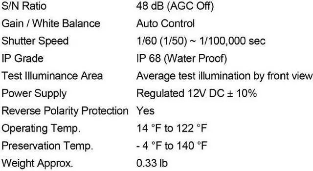 Alt view image 2 of 3 - 620 TV Lines 1/3" SONY Super HAD CCD II Day&Night IR bullet Camera with 3.6mm Fixed Lens, 6 IR LED, IP 68 Water Proof, DC 12V
