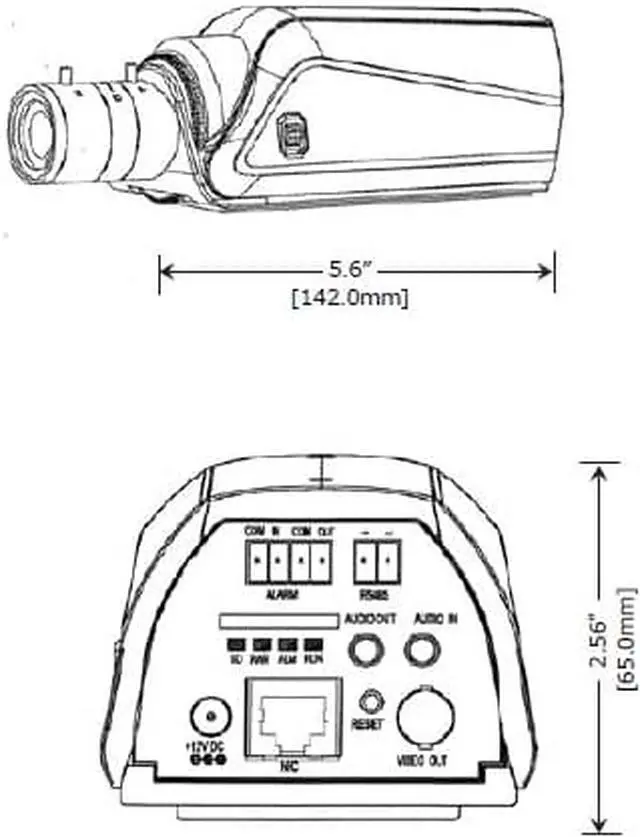 Main image of 2MP Low Lux Box IP Camera - 2 Megapixel 1/2.5” CMOS, H.264, NTSC: 1920x1080p @ 30 fps, PAL: 1920x1080p @ 25 fps, DC12V, LT-IP2642